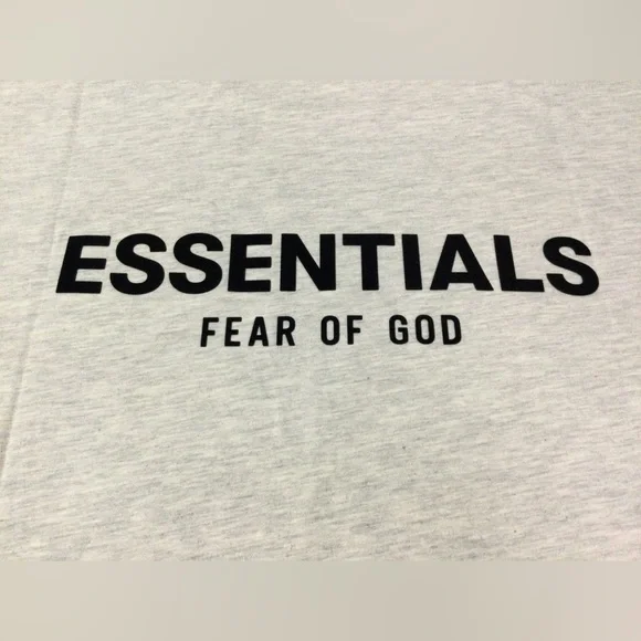 Essentials Fear of God Men's Light Oatmeal Short Sleeve T-Shirt - Picture 7 of 11
